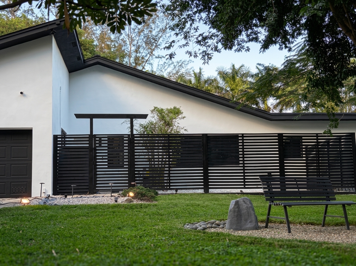 West grounds with established tropical canopy